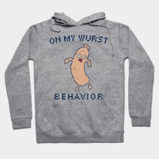 On My Wurst Behavior - 8bit Pixel Art Hoodie